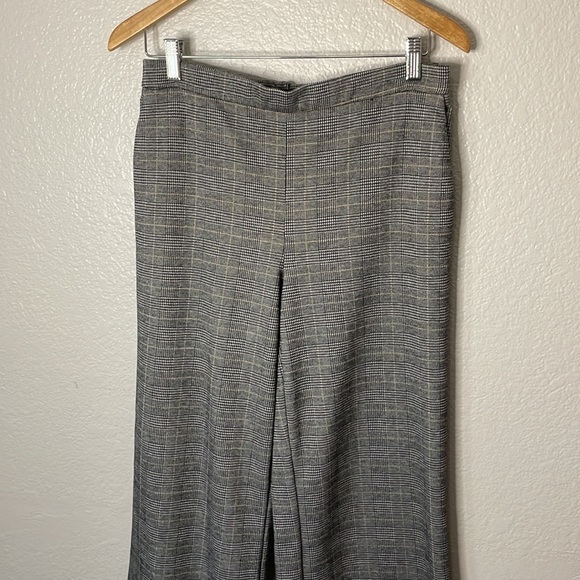 NICOLE MILLER Pull On Trouser | Gray Plaid | Size 10 - Picture 2 of 9